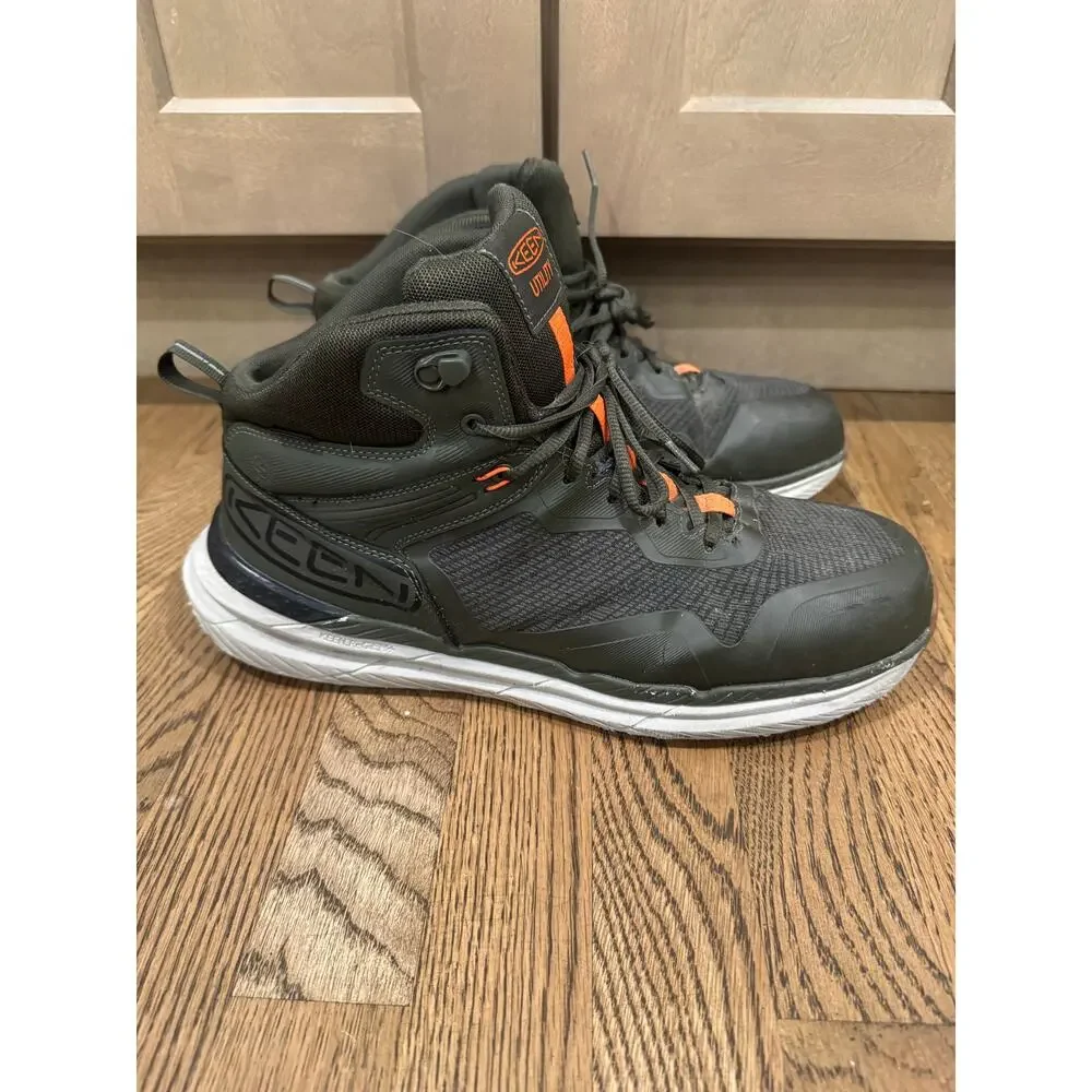 KEEN Utility Men's Synchro Waterproof Work Boots Carbon Safety Toe Green 13